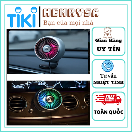 Quạt USB mini thiết kế sang trọng, hiện đại lắp trên xe ô tô - Hàng chính hãng