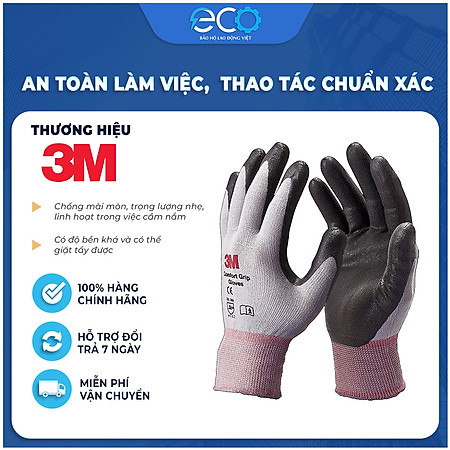Găng tay đa dụng 3M. Bao tay bảo hộ lao động an toàn khi làm việc, lao động thao tác chuẩn xác