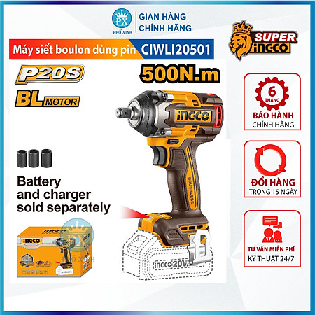 MÁY SIẾT BULONG DÙNG PIN INGCO CIWLI2050 & CIWLI20501