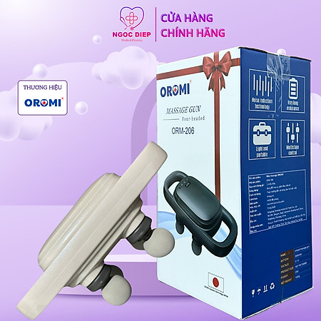 Máy Massage Toàn Thân OROMI ORM-206 Thế Hệ Mới - 4 Đầu Mát-Xa Thông Minh, Dụng Cụ Matxa Cầm Tay