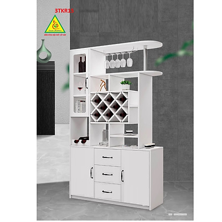 Vách ngăn kiêm tủ rượu trang trí phòng khách 3TKR15 - Nội thất lắp rắp Viễn Đông Adv