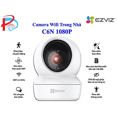 Camera Wifi Trong Nhà EZVIZ C6N 2M FHD 1080P Quay 355 độ - Đàm thoại 2 chiều - Hàng Chính Hãng