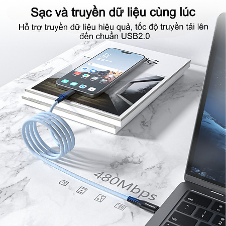 Cáp sạc nhanh Type C to Type C 100W Choetech XCC-1081 thiết kế từ tính - Hàng chính hãng