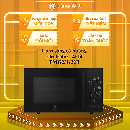 Lò vi sóng cơ có nướng 23L Electrolux EMG23K22B - Hàng chính hãng - Chỉ giao HCM