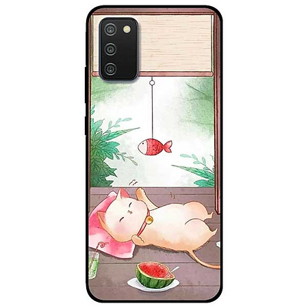 Ốp lưng dành cho Samsung Galaxy A02s mẫu Mèo Và Điện Thoại