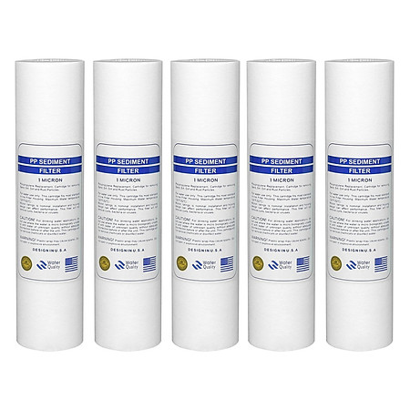 Bộ 5 Lõi lọc PP 1micron 10 inch dùng trong lọc nước