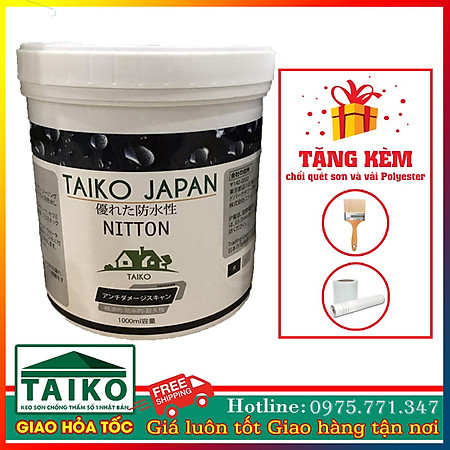 Keo sơn chống thấm trong suốt Nhật Bản (Tặng kèm chổi và vải kết cấu) sửa chữa nhà cửa, hồ cá, mái tôn mái ngói chống thấm vết nứt mái nhà, sàn nhà vệ sinh, máng xối, tôn, triệt để