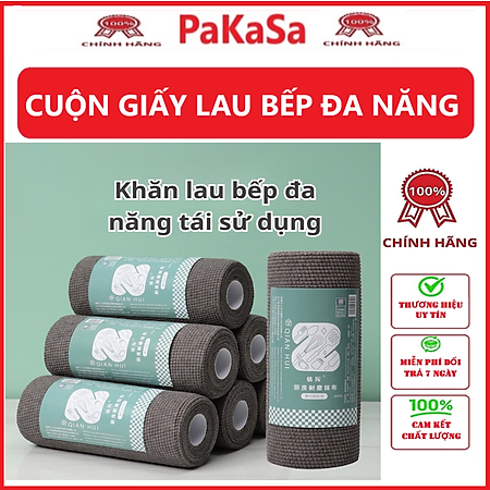 Cuộn Khăn Lau Bếp Đa Năng Than Tre Có Thể Tái Sử Dụng Nhiều Lần - Hàng chính hãng