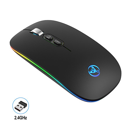 Chuột không dây HXSJ M103B wireless Bluetooth tự sạc pin siêu mỏng không gây tiếng ồn chuyên dùng cho Máy tính, pc, Laptop, Tivi  - Hàng chính hãng