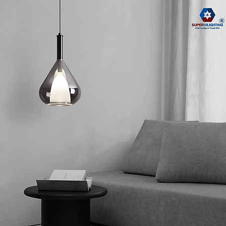Đèn thả thuỷ tinh trang trí trần ngủ bếp bàn ăn SuperVilighting phong cách châu âu bảo hành 24 tháng