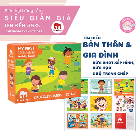 Đồ Chơi Giáo Dục Xếp Hình Myndtoys My First Learning - Me & My Family Dành Cho Các Bé Trên 3 Tuổi