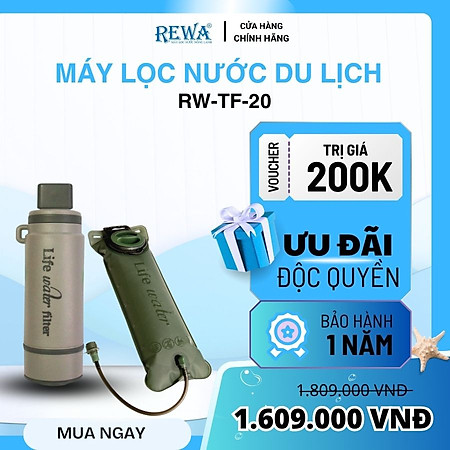 Máy Lọc Nước Du Lịch REWA RW-TF-20 Hàng Chính Hãng Tín Đồ Không Thể Thiếu Cho Dân Phượt