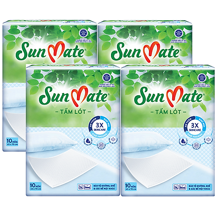 Combo 4 Tấm lót SunMate cải tiến mới (45 x 70cm)