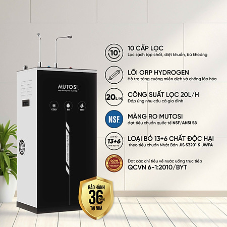 Máy lọc nước nóng lạnh nguội 10 lõi. Hàng chính hãng Mutosi MP-M1011