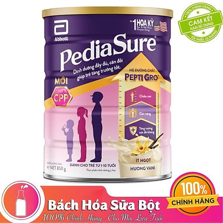 Sữa bột Abbott Pediasure 850g cho trẻ từ 1 - 10 tuổi