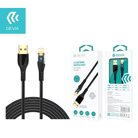 Dây cáp sạc Devia Woven star dây dù cao cấp IP 100cm- Hàng chính hãng