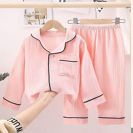 Bộ Đồ Ngủ Cho Bé, Bộ Pijama Chất Đũi Dài Tay Cho Bé, Bộ Đồ Ngủ Nhà Cực Xinh Cho Bé Trai Và Bé Gái