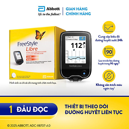 Đầu đọc cầm tay đo đường huyết liên tục FreeStyle Libre (LƯU Ý: Sản phẩm phải được sử dụng cùng với bộ cảm biến FreeStyle Libre)