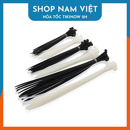 Túi 100 Dây Rút, Lạt Nhựa (Trắng/Đen) Siêu Bền Để Làm Vườn, Thi Công Tiện Lợi