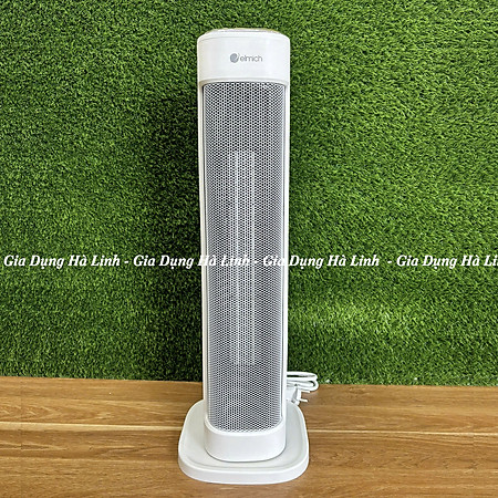 Máy sưởi gốm Elmich CHE-8644, Công suất 2000W, Điều khiển núm xoay, 1 mức gió mát và 2 mức gió ấm, Tự động ngắt khi đổ, Xoay 60 độ, Bảo hành 2 năm - Hàng chính hãng