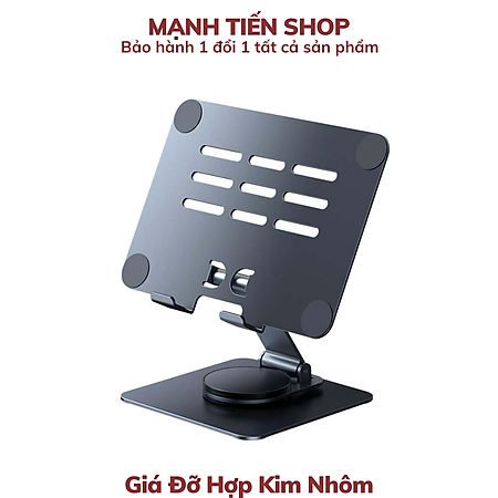 Giá Đỡ Hợp Kim Nhôm Để Bàn Xoay 360 Độ Cho Điện Thoại, Máy Tính Bảng, Iphone, Ipad L06 - Hàng chính hãng