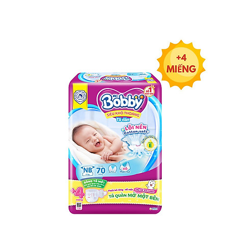 Tã dán sơ sinh êm mềm khô thoáng Bobby