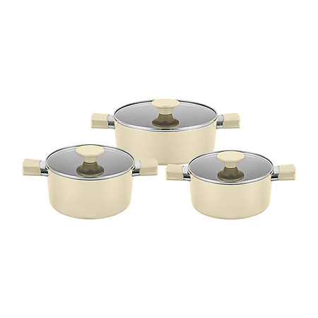 Bộ nồi phủ sứ an toàn Elmich Classic EL-5226BE03 Size 18,20,24cm - Hàng chính hãng