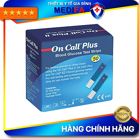 50 que thử tiểu đường On call plus của hãng ACON/Mỹ, dùng cho máy On call plus và On call EZii