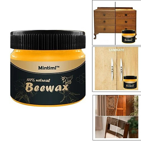 Sáp Ong Đánh Bóng Đồ Gỗ BEEWAX Tặng Kèm 1 Khăn Lau Đa Năng