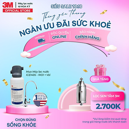 Máy Lọc Nước Lắp Dưới Bồn Rửa 3M ICE140S-WOI Kèm Vòi 3M Công Suất Cao - Không Điện