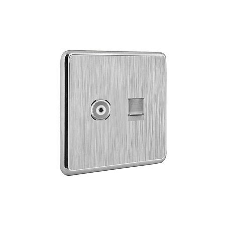 CÔNG TẮC CÁP TIVI VÀ ĐIỆN THOẠI  87573 AKKO STAR   - HÀNG CHÍNH HÃNG