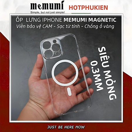 Ốp lưng trong suốt sạc từ tính bảo vệ camera cho iPhone 16 Pro Max, iPhone 16 Pro, iPhone 15 Pro Max, Iphone 15 Pro hiệu Memumi Glitter Magnetic - Siêu Mỏng 0.3mm, Tích Hợp Sạc Không Dây Từ Tích Magnetic, Lực Hút Mạnh, Chắc Chắn - Hàng nhập khẩu
