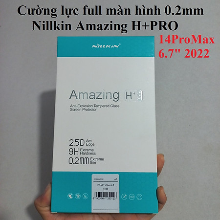 Cường lực full màn hình 0.2mm chống chói cho iP 14 Pro Max / iP 14 Pro Nillkin Amazing H+PRO - Hàng chính hãng