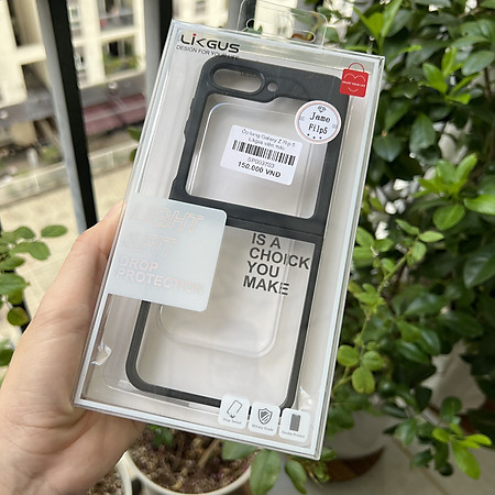 Ốp lưng dành cho Galaxy Z Flip 5 Likgus trong viền màu- hàng chính hãng