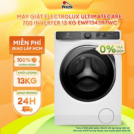 Máy giặt Electrolux UltimateCare 700 Inverter 13 kg EWF1343R7WC - HÀNG CHÍNH HÃNG - CHỈ GIAO HCM