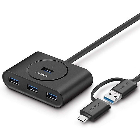 Bộ chia cổng USB 3.0 / USB type C sang 4 cổng USB 3.0 dài 1m UGREEN 40850 - Hàng chính hãng