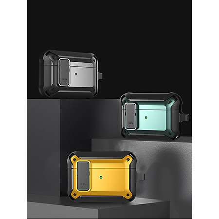 Bao case ốp dành cho Airpods 1/2, Airpods Pro, AirPods 3, Airpods Pro 2 có khoá chống rơi kèm móc treo - Hàng chính hãng