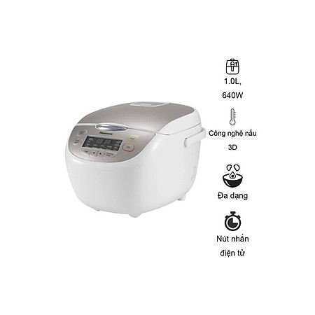 Nồi cơm điện tử Panasonic SR-CL108WRAM 1 lít - Hàng chính hãng, Bảo hành 12 tháng, Chất lượng Nhật Bản
