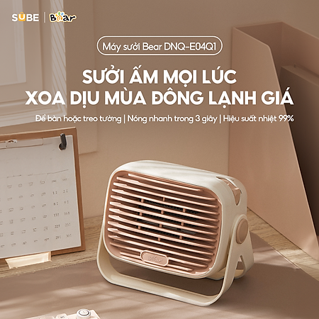 Máy Sưởi Bear Quạt Sưởi Máy Sưởi Gốm Để Bàn Máy Sưởi Mini Quạt Sưởi Ấm Phòng Ngủ Tiết Kiệm Điện Làm Ấm Nhanh DNQ - E04Q1