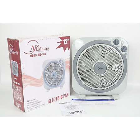 Quạt Hộp NK Media MD-F118 Sải Cánh 12 inch (300mm) 5 Cánh Công Suất 40W - Hàng Chính Hãng