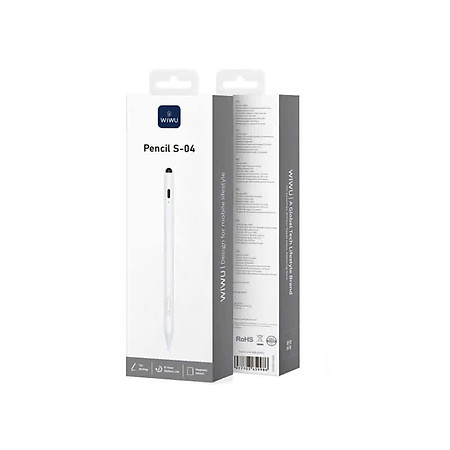 BÚT CẢM ỨNG WIWU PENCIL S-04 – Dùng cho mọi nền tảng ios và androi  iPad , Tab VIẾT MƯỢT, VẼ CHUẨN, TỪ TÍNH TIỆN LỢI - Hàng chính hãng