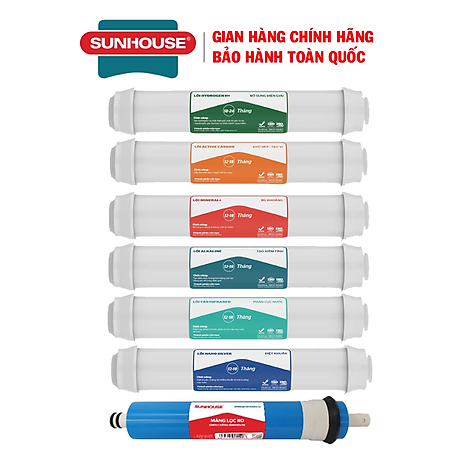 Combo 7 lõi lọc nước Sunhouse SHRLL45678910