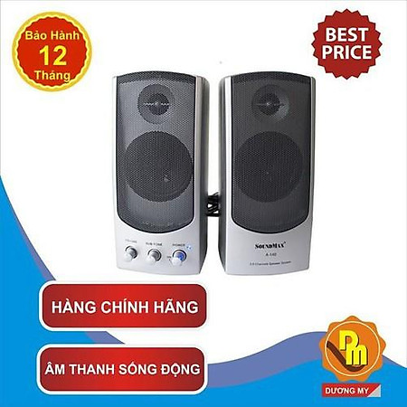 Loa Vi Tính  2.0 SOUNDMAX A140 - Âm Thanh Sống Động- Hàng Chính Hãng