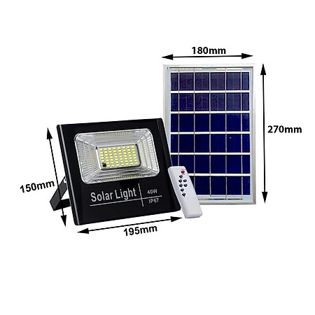 Đèn pha năng lượng mặt trời 25W ( vỏ nhựa )