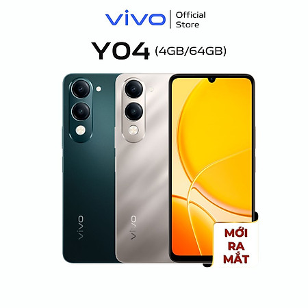Điện thoại vivo Y04 (6GB+128GB) - Hàng chính hãng - 1 Đổi 1 trong tháng đầu tiên - Bảo hành 12 tháng