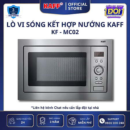 Lò vi sóng kết hợp nướng dung tích 25L KAFF KF-MC02 - Hàng chính hãng