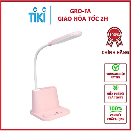Đèn để bàn chống cân 4in1 (đèn, ngăn đựng bút, giá điện thoại, sạc usb) - Hàng chính hãng ( Giao màu ngẫu nhiên)