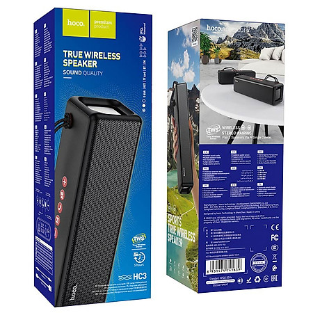 Loa Không Dây Loa Di Động Thể Thao Dành Cho Hoco HC3, Có Hỗ Trợ USB, Bluetooth V5.0, Pin 2400mAh, Cho 6 Giờ Nghe Nhạc - Hàng Chính Hãng