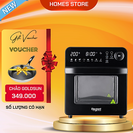 Nồi Chiên Không Dầu Thương Hiệu Đức Elegant AF529T 8 Chế Độ Nấu Dung Tích 14 Lít Công Suất 1600 W - Hàng Chính Hãng