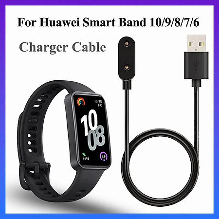 Dây Cáp Sạc Từ Tính Cho Huawei Band 6 7 8 9 10 / Honor Band 6 7 9 / Huawei Watch Fit 1 2 3 MÀU ĐEN - Hàng Nhập Khẩu